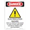 Signmission OSHA Sign, 10" Height, Rigid Plastic, Electrocution Hazard, Portrait, V-1764 OS-DS-P-710-V-1764 - alternate 1